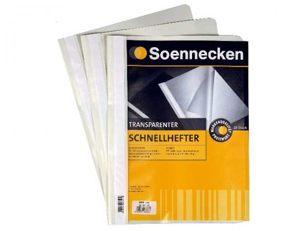 Schnellhefter A4 Soennecken 2968 weiß Packung 10 Stück Polypropylen