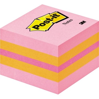 Haftnotizwürfel 51x51mm Mini Post-it® 400 Blatt neongelb, limonengrün, paradiseblau