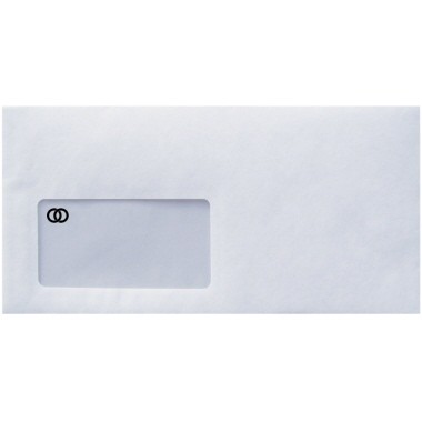 Briefhüllen DL SK MF 75g/m² weiss 50 St./Pack 100 % recycelt, Soennecken oeco