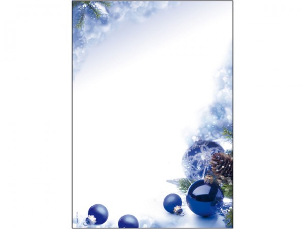 Designpapier A4 90g/m² Blue Harmony 100 Bl./Pack, Weihnachtmotiv