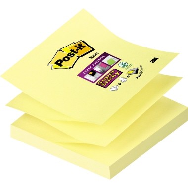 Haftnotiz 76x76mm Super Sticky Z-Notes gelb 100 Blatt, Post-it® , 12 St./ Pack