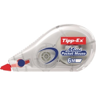 Tipp-Ex Korrektur Einweg Roller Pocket Mouse Mini 5mmx6m , 932564
