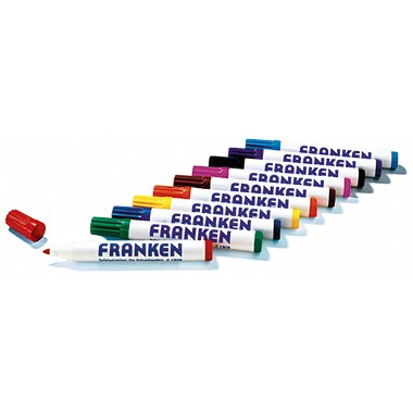 Whiteboardmarker Franken Z-1901 10-er Set 2-6mm Strichstärke , farbig sortiert