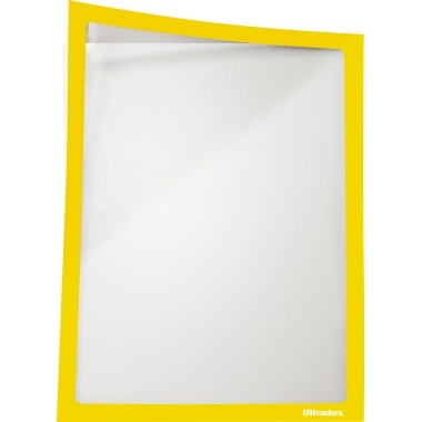 Infotaschen A4 31,2x22,5cm magnethaftend gelb hoch/quer , 5 St./Pack