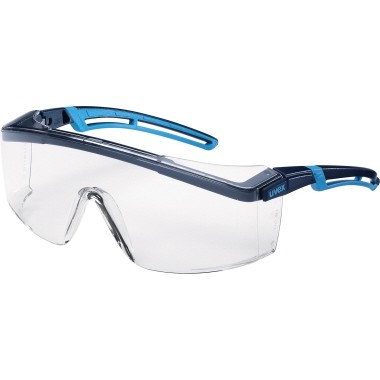 uvex Schutzbrille astrospec 2.0 blau/hellblau mit UV-Schutz,mit Schutz vor Partikeln