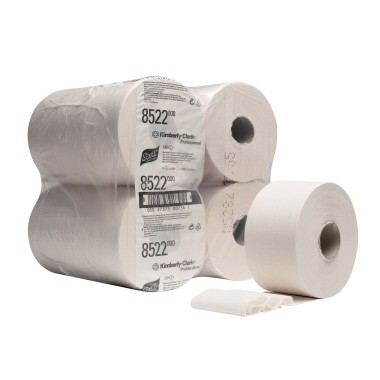 Toilettenpapier 2-lagig PERFORMANCE Mini Jumbo Maße:9,5cmx380m (B x L),474 Bl./Rl.,12 Rl./Pack