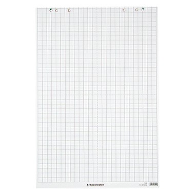 Flipchartblock 68x99cm 80g/m² kariert weiß 5 Block (rückseitig) blanko,20 Bl./Block/5 Block/Pack