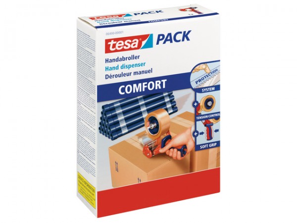 Packbandabroller f. 66mx50mm Tesa Comfort ungefüllt