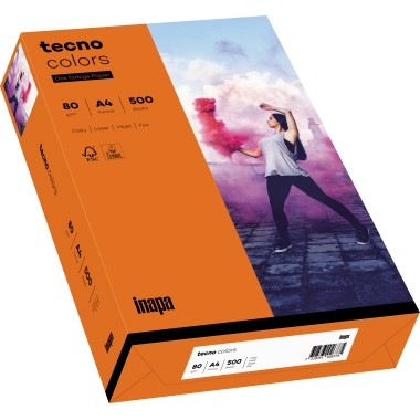 Kopierpap. A4 120g/m² intensivorange 250 Bl./Pack Skyrainbow / Tecno Colors 2100011348