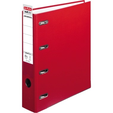 Doppelordner Herlitz maX.file protect rot Rückenbreite:70 mm/ 2 x DIN A5 quer
