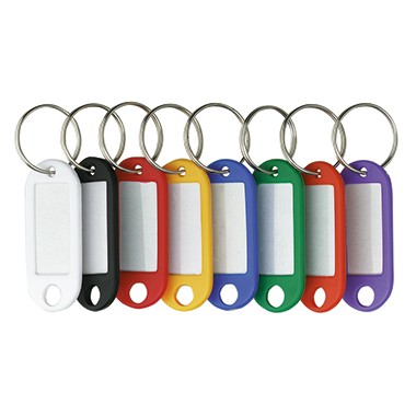 Schlüsselanhänger farblich sortiert 10 St./Pack mit Beschriftungsfeld, ALCO 1853-26