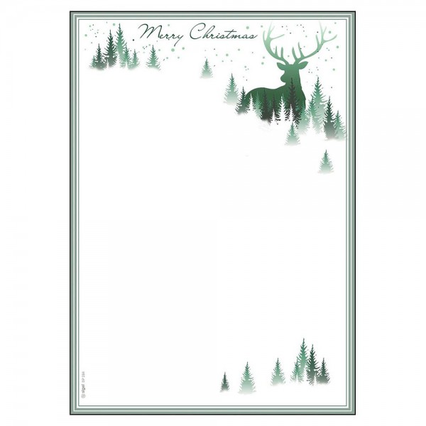 Designpapier A4 90g/m² Christmas Forest 25 Blatt/Pack , Weihnachts-Motiv-Papier