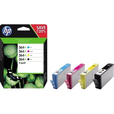 HP Tintenpatrone 364XL farbig 4 St./Pack schwarz, cyan, magenta, gelb