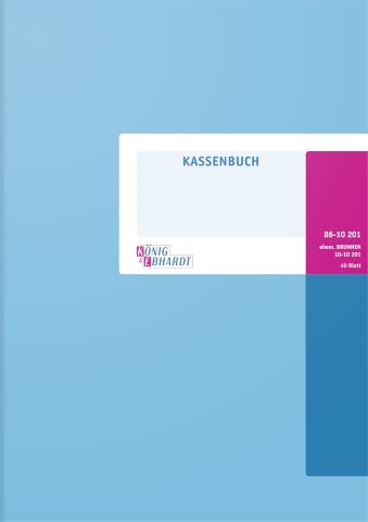 Kassenbuch A4 kartoniert 40 Blatt König+Ebhardt 8610201