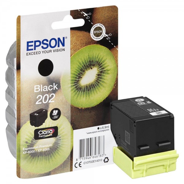Epson Tintenpatrone 202 schwarz Druckleistung ca. 250 Seiten, 6,9ml