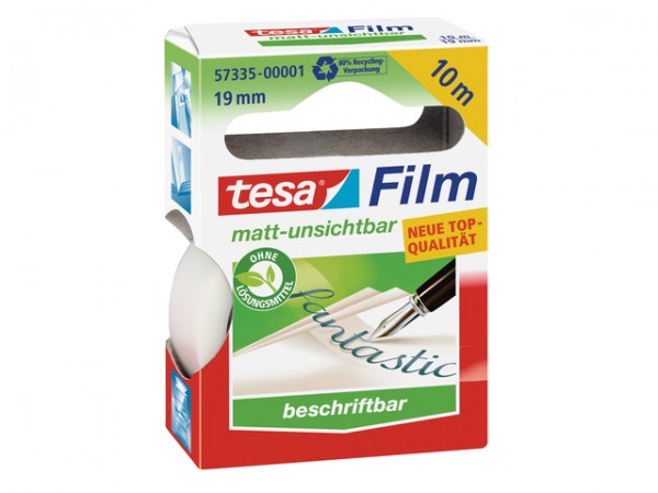 Tesafilm 10mx19mm matt-unsichtbar PP ablösbar kopierbar,lichtpausfähig,beschriftbar,reißfest