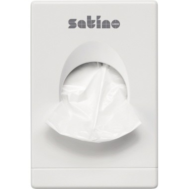 Hygienebeutelspender Satino Kunststoff weiß Maße: 10 x 13,5 x 2,5 cm (B x H x T)