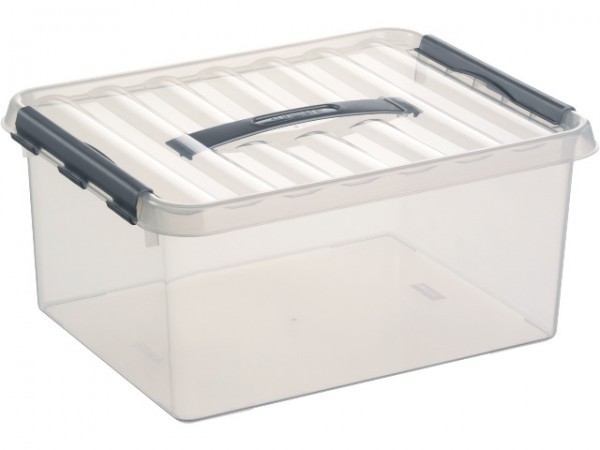Aufbewahrungsbox Helit Q-Line 15 l transparent Maße: 30 x 18 x 40 cm (B x H x T)