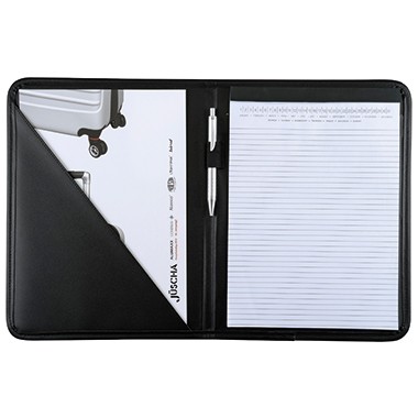 Schreibmappe Alassio® SAVONA schwarz matt Maße: 24 x 31 x 1,5 cm (B x H x T)