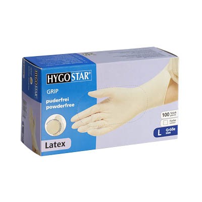 Einweghandschuh Latex weiss Puderfrei "L" 100 St./Pack