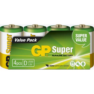 Batterie Mono D Super GP 1,5V 4 St./Pack LR20