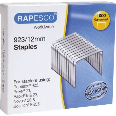 Heftklammern 923/12 RAPESCO silber 1000 St./Pack