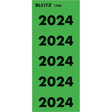 Rüschi &quot;2024&quot; grün Leitz 100 St./Pack 60x25,5mm (BxH)