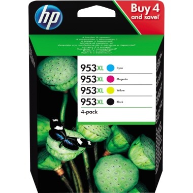 HP Tintenpatrone 953XL Multipack 4 St./Pack schwarz,cyan,magenta,gelb