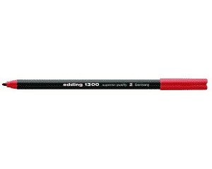 Edding 1300 Fasermaler color pen rot 02 Rundspitze Strichstärke:ca. 2 mm
