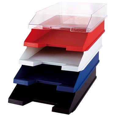 Ablagekorb A4 Soennecken oeco schwarz Maße: 25,3x6,3x33,7cm (BxHxT) Polystyrol