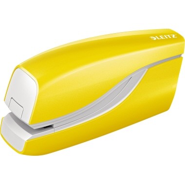 Heftgerät Leitz WOW elektrisch gelb ca..10 Blatt,Klammern e1 , Batteriebetrieb