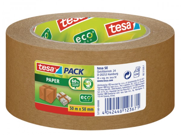 Packband Papier 50mx50mm Tesa 4313 braun