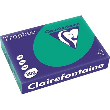 Kopierpap. A4 80g/m² tannengrün Clairalfa Trophee f. Inkjet-, Laserdrucker und Kopierer,500 Bl./Pack