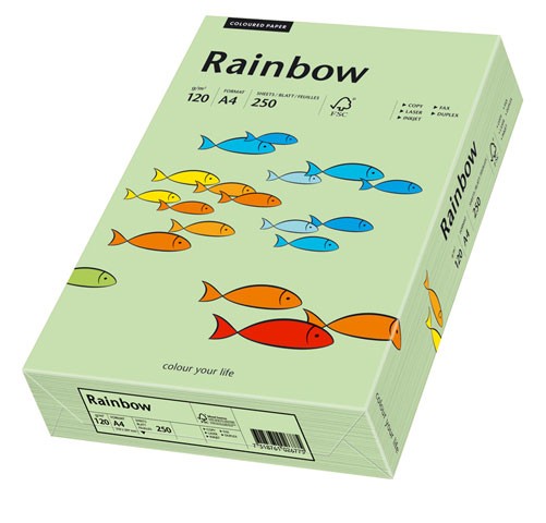 Kopierpap. A4 120g/m² mittelgrün (75) 250 Bl./Pack Skyrainbow Color , inapa tecno