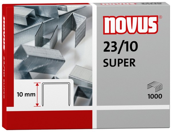 Heftklammern 23/10 verzinkt 1000 St./Pack Heftleistung: 70 Bl. (80 g/m²) NOVUS 042-0531