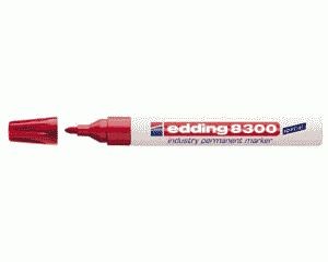 Edding 8300 industry permanent marker rot Strichstärke: 1,5 - 3 mm, Rundspitze