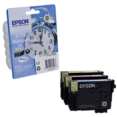 Epson Tintenpatrone 27XL Multipack 3 St./Pack 3x1.100 Seiten mehrfarbig,cyan, magenta, gelb