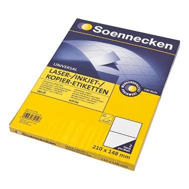 Etikett 210x148mm Universal weiß 200 Etiketten/Pack