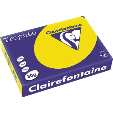 Kopierpap. A4 80g/m² goldgelb Clairefontaine Trophée Color, 500 Bl./Pack