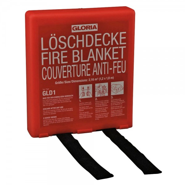 Feuerlöschdecke GLORIA GLD1 rot Glasfasergewebe