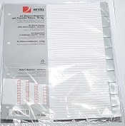 Register A4 blanko 10-teilig Plastik PP Fenstertaben PP Stukturierte Oberfläche