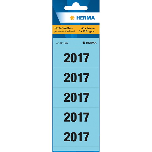 Rüschi 2017 Herma 1697 60x26mm blau 100 St./Pack