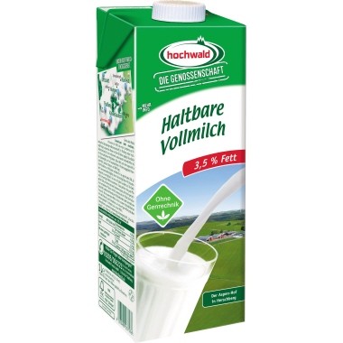 H-Milch Hochwald Fettgehalt 3,5% 1 Liter m.Laktose 12 St./Pack