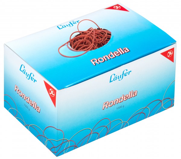 Gummiringe 25mm Läufer RONDELLA 1000 g rot Größe Nr. 4, aus Naturkautschuk