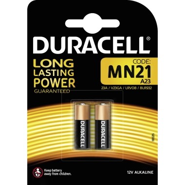 Batterie V23GA Duracell MN21 Alkaline 12V Kapazität: 33 mAh ;2 St./Pack