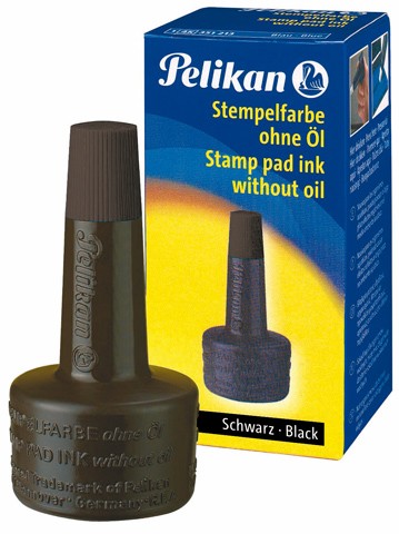 Stempelfarbe 28ml ohne Oel schwarz Pelikan 4K Kunststoffflasche