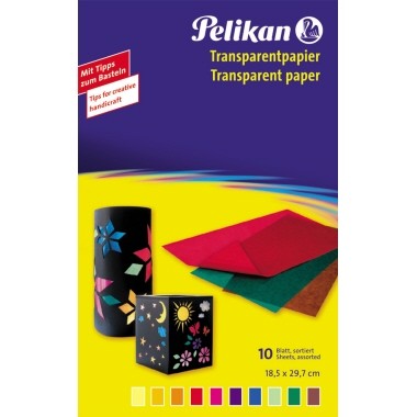 Transparentpapier Pelikan 233 M/10 farbig sortiert 10 Bl./Pack