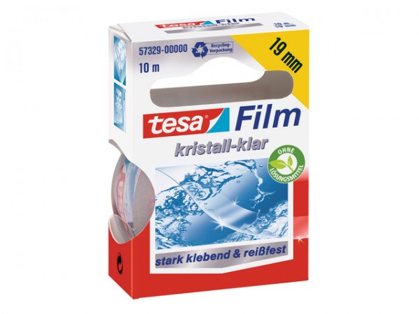 Tesafilm 10mx19mm kristall-klar PP farblos lichtpausfähig,hitzebeständig,reißfest