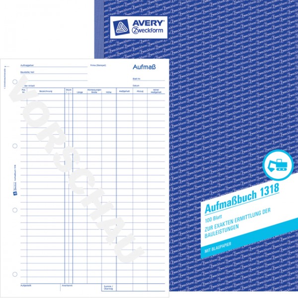 Zweckform Aufmaßbuch A4 100 Blatt