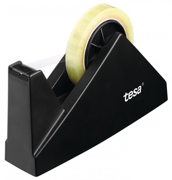 Tischabroller Tesa f. 66x25mm schwarz Easy Cut gewelltes Messer / Economy / ungefüllt